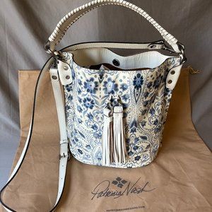 Patricia Nash Octavia Bucket  Italian Folklore in white